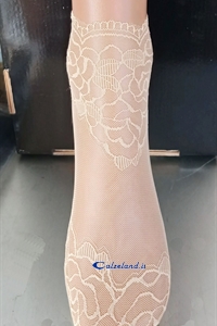 Woman Socks Lace - Lace sock with elegant worked border for women 