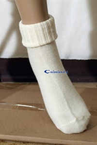 Soft wool socks - Wool soft sock with lapel.