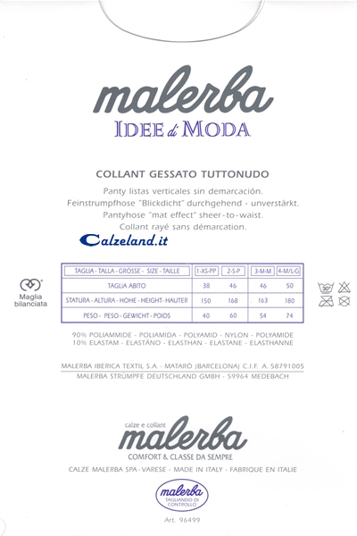 Malerba Collant Gessato in microfibra