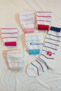 cotton knee-high girl Ciliegia - Light cotton knee-highs for girl