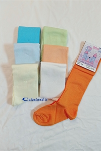 cotton knee-high girl Wendy - Solid color light cotton knee-highs