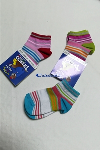 Socks Striped lurex - Cotton socks for girl with lurex
