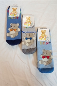 No-slide sock Bears - Anti-slip in angora, cotton and viscose