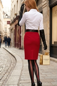 Network Autoreggente - Calza autoreggente con lavorazione sul retro di finti lacci