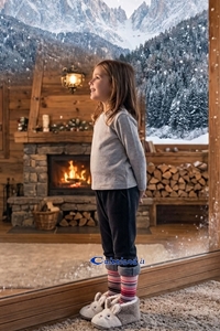 Gambaletto Kilt Cotone e Angora - Un gambaletto elegante e caldissimo, nato dall'unione tra la delicatezza del cotone e il pregio dell'angora. Perfetto per proteggere i piedi dal freddo con la massima morbidezza, garantendo una vestibilità confortevole che non stringe e un tocco di raffinatezza per ogni outfit invernale.
