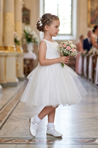 Socks Smerli - Cotton sock for girls with lace voile.