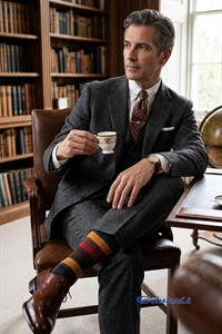 Knee-high Man Striped - Knee-high men's light cotton very colorful lines