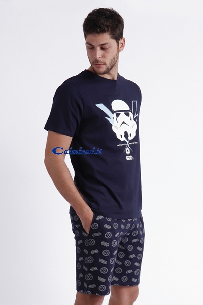Star wars pigiama estivo uomo stampato