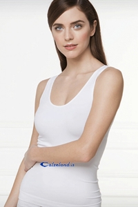 Wide Shoulder Tank Top 053 - Stretch microfibre tank top without lace Bellissima)