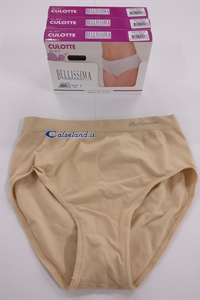 Slip culotte in microfibra con tassello in cotone