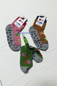 No-slide sock boy - Anti-slide cotton sock for boy with 2 cute little fish drawn)