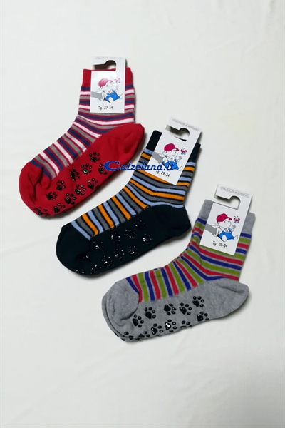 Striped slip sock for baby