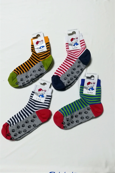 Striped slip sock for baby
