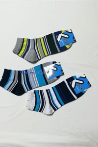 short socks man striped - Short cotton sock for men with colored stripes.)
