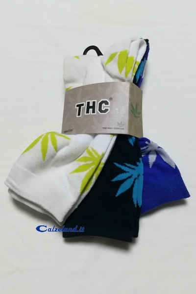 Thc calzino blu e bianco