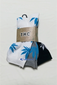 Thc white gray blue sock