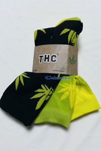 Thc green and black sock