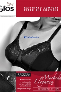 Gios Reggiseno 973 in cotone con spalline larghe imbottite fino alla decima misura