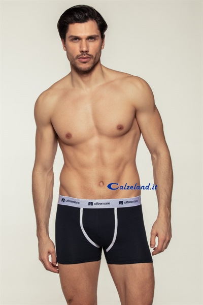 Oltremare Boxer 202 in cotone elasticizzato con elastico esterno