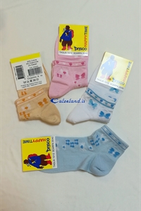 Calzino Ciclamino - Calzino in cotone per bambina con lurex