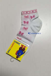 White sock with pink butterflies