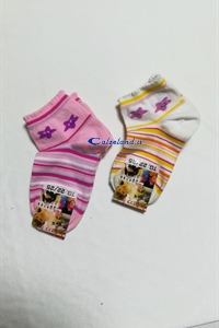 Striped sock with stars for little girl