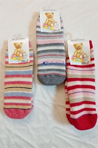 Antiscivolo per bambina in cotone, angora e viscosa