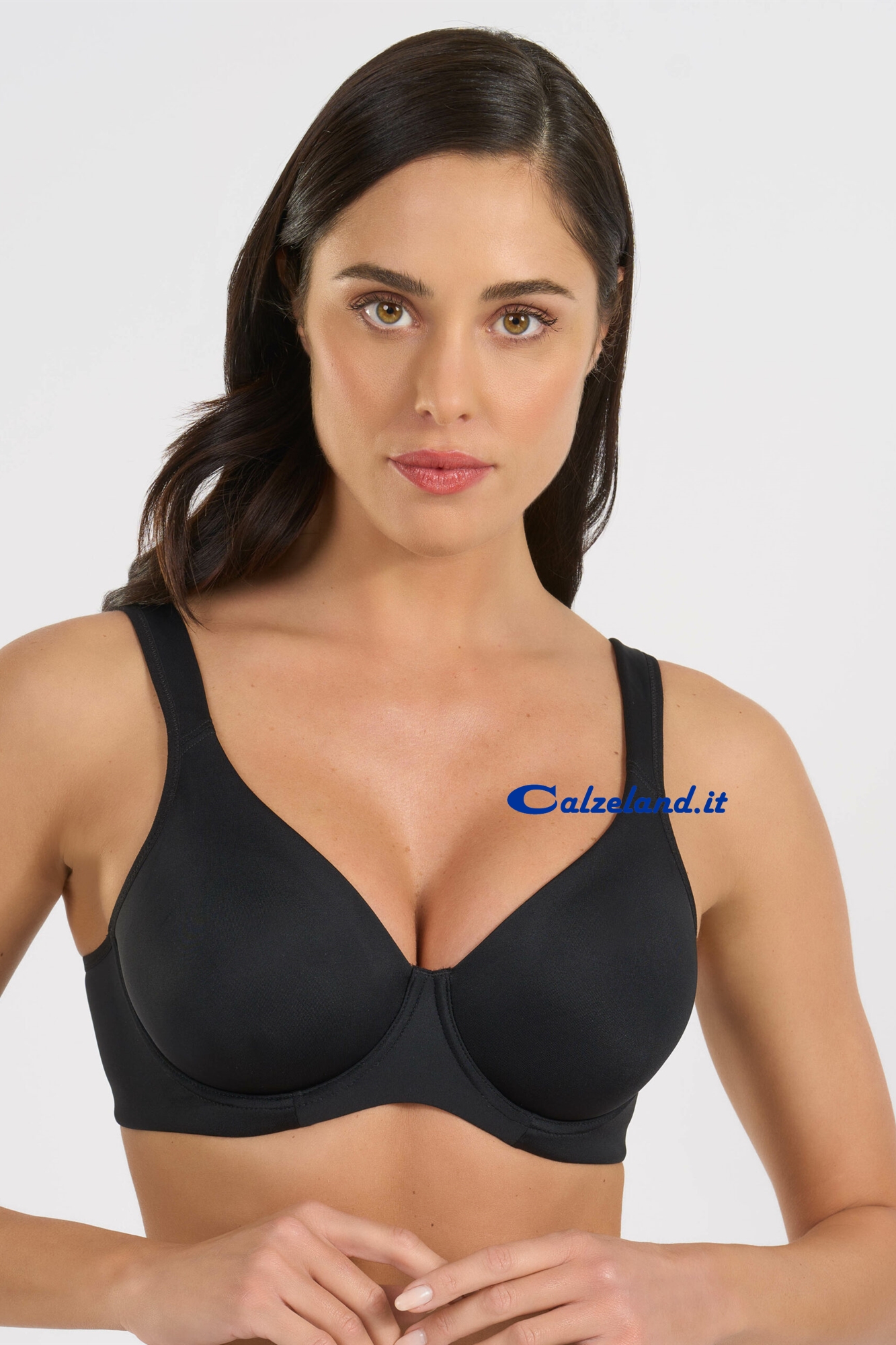 Reggiseno contenitivo elegante con ricami - Verde pepe, Coppa F