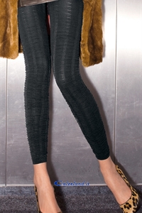 New York Leggings - Leggings en microfibre pleated effect by Trasparenze.)