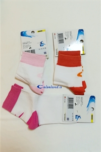 Women's short sock with colorful border