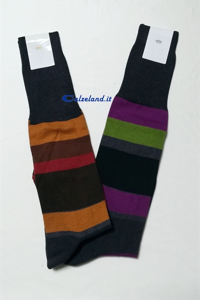 Striped cotton leg for men