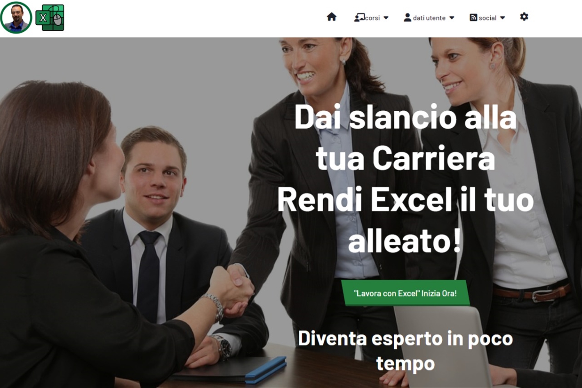 online course Lavora con Excel